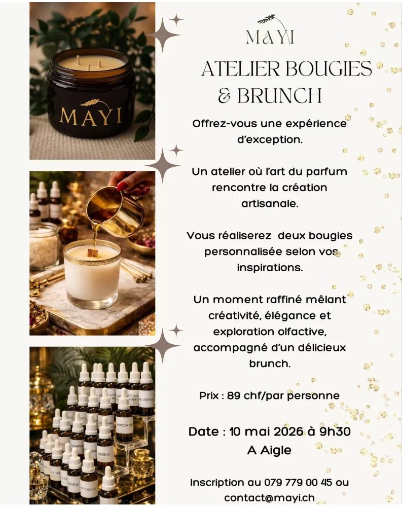 ATELIER BOUGIES & BRUNCH - 10 mai 2026 à 9h30