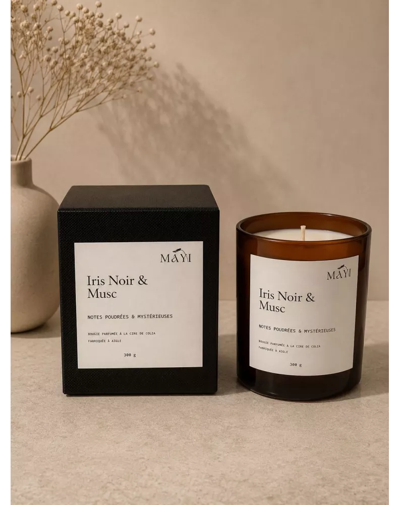 Bougie iris noir & Musc
