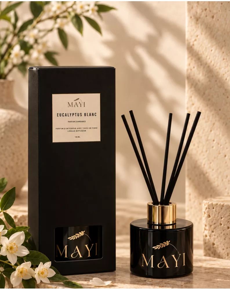 Diffuseur à tiges Eucalyptus blanc - Parfum d'ambiance
