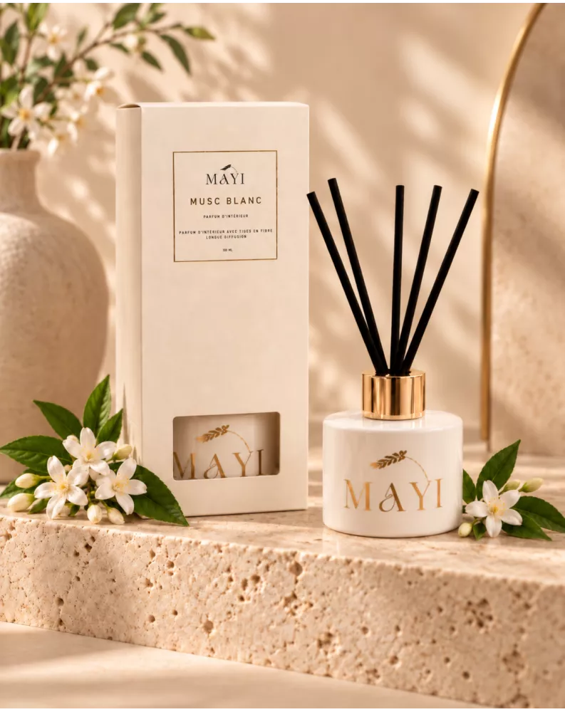 Diffuseur à tiges Musc blanc — Parfum d’ambiance